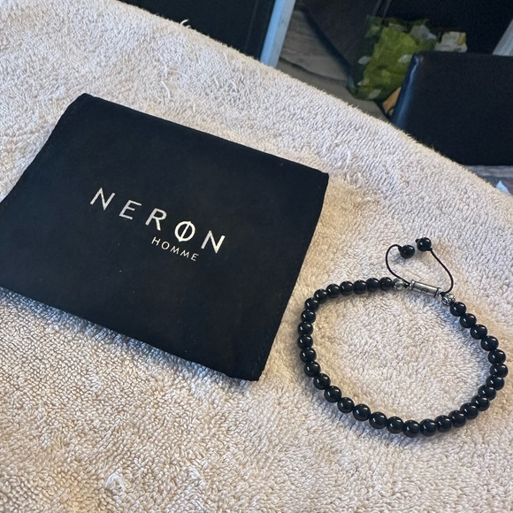 Neron Homme Black Love Pact Adjustable Bracelet - Picture 2 of 7
